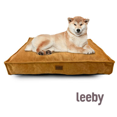 Leeby Colchoneta Impermeable y Desenfundable Dorada para perros